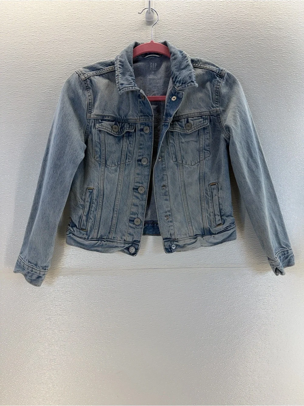 GAP Kids Girls‎ Denim Jacket XL 12-13 Light Wash Jean Trucker Coat